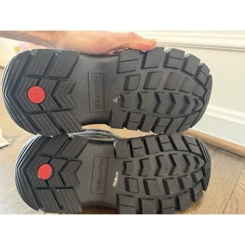 Hunter Intrepid Insulated Warm Snow Short Womens Boots Black US Sz 9 NEW $165